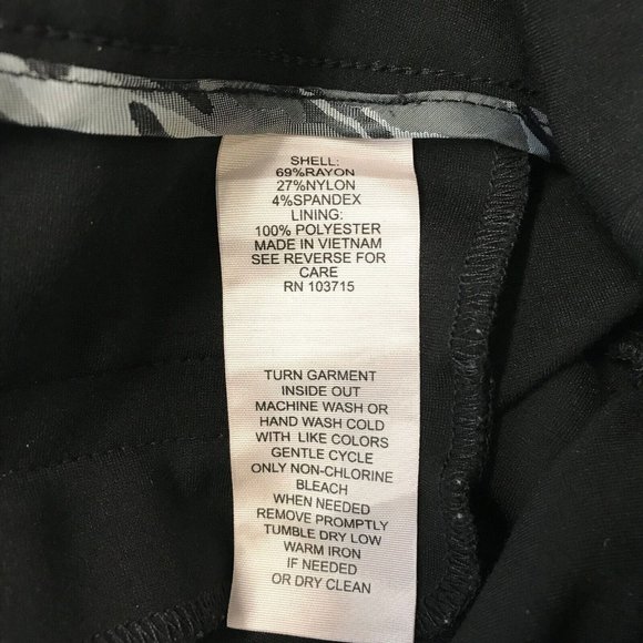 Nanette Lepore Women's Black Flat Front Quality Knit Pull on Dress Pants Size M - Picture 6 of 6